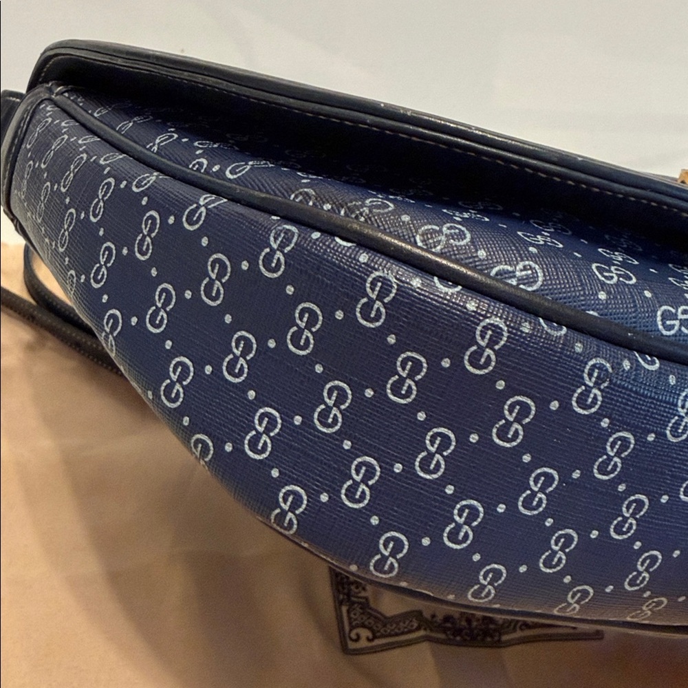 Vintage Gucci Navy Blue Crossbody Bag - Picture 8 of 12